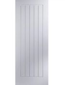 (4I) 1x Cottage Panel Moulded Internal Door (1981x 686x 35mm). Woodgrain Effect, Primed Ready For F