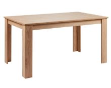 (8E) 1x Marcy Dining Table Oak RRP £150. (L150x W90x H76.5cm)