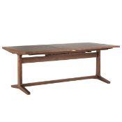 (6I) 1x Habitat Parker Extending 8-12 Seater Dining Table Walnut RRP £895. Unit Appears Complete,