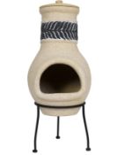 (9J) 1x La Hacienda Venezuela Clay Chimenea (HJ70x D30cm). New, Sealed Item.