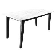 (P) 1x Aubrey Faux Dining Table RRP £300. (H)76 x (L)160 x (W)90cm