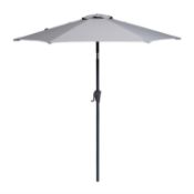 (6K) 1x 2.1M Parasol Crank & Tilt Light Grey.