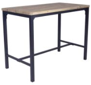 (5C) 1x Nina Dining Nest RRP £200. Hollow Board in PVC Veneer Metal Frame. 4X Stools (H60x W35x D35