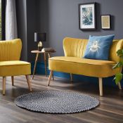 (4M) 1x Cocktail Sofa Ochre RRP £200. (H72x W110x D70cm).