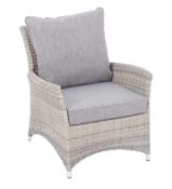 (5G) 1x Hartington Florence Collection Rattan Armchair With 2x Cushions. New Unit In Original Packa
