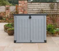 (P) 1x Keter Store It Out Ace 1200L RRP £175. (H123x W145.5x D82cm). Sealed Unit With Some Damage