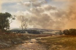 'On Salton water' East Lothian Large Signed watercolour John Hamilton Glass. Scottish, Fl. 1890-1925