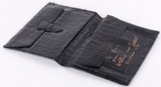 Royalty A Cartier crocodile wallet from Wallis Windsor & Edward Windsor abdicated Edward VIII.