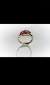 Fine Sapphire and Diamonds cluster ring