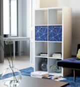 (P14) 1x Living Elements Clever Cube 2x4 Cube Storage Unit White Matt Finish (H1460x W760x D390mm).