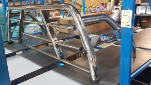 (2N) 1x Nissan Navara Roll Bar Polished Stainless Steel. (Item Appears As New).