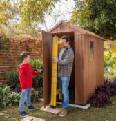 (P6) 1x Keter Darwin 4x6 Outdoor Garden Apex Shed RRP £365. (H205x W125.8x D184.5cm). (Packaging Op