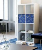 (P14) 1x Living Elements Clever Cube 2x4 Cube Storage Unit White Matt Finish . (H1460x W760x D390mm