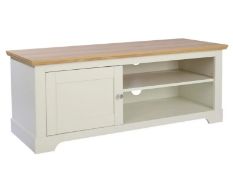 (P10) 1x Diva TV Unit In Ivory RRP £120. (L120 x W44 x H47cm).