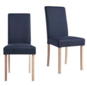 (P21) 1x Marcy Dining Chairs Midnight RRP £125. Rubberwood With Oak Stained Tapered Legs. (W44.5x D