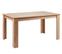 (P20) 1x Marcy Dining Table Oak RRP £150. (H75x W150x D90cm). Oak Effect Finish. Simple Frame And S