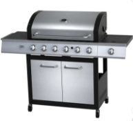(P9) 1x Texas Stardom 6 Burner Gas BBQ RRP £350. (Contents Appear As New -Damage To Packaging).