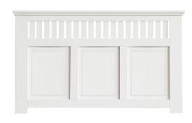 (P23) 2x Wilton Radiator Cabinet Smooth White Finish Medium RRP £75 Each. (W111x H87x D15cm).