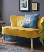 (P9) 1x Cocktail Sofa Ochre With Legs. Appears Brand New Unused In Original Packaging. RRP £135