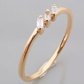 Certificated 14K Yellow Gold Diamond Ring