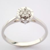 Certificated 14K White Gold Diamond Ring