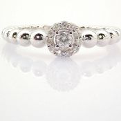 Certificated 14K White Gold Diamond Ring