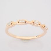 Certificated 14K Rose/Pink Gold Diamond Ring