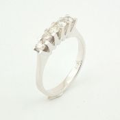 Certificated 14K White Gold Diamond Ring