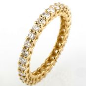 Certificated 14K Yellow Gold Diamond Ring
