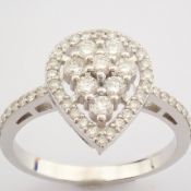 IDL Certificated 14K White Gold Baguette Diamond & Diamond Pendant (Total 1.4 ct Stone)
