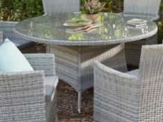(P) 1x Hartington Florence Collection 6 Seater Dining Table RRP £200. (Contents Appear As New, Wit