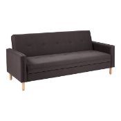 (P9) 1x Sindy Sofa Bed With Storage Charcoal. Contents Appear As New – Damage To Box.