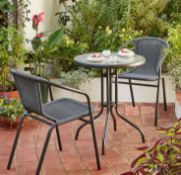 (7B) 3x Eloise Bistro Chair Black. (H76 x W52 x D57cm). (All Units Appear As New). Please Note Ther