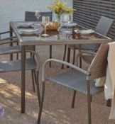 (P2) 1x Bambrick Rectangular Table. (H74x W150x D90cm). (Unsure If Fixings In Lot).