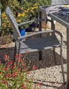 (16) 6x Bambrick Stacking Chair Grey. (H82x W52x D59cm). Powder Coated Steel Frame. Hand Woven Synt