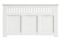 (7L) 2x Winther Brown Wilton Large Radiator Cabinet Smooth White Finish RRP £100 Each. External ca
