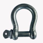 100 X 6MM GALVANISED COMMERCIAL BOW SHACKLE (COMB06)