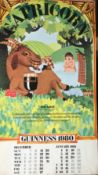 1980 Vintage Double Sided Guinness Calendar Month Print *1