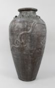 Large Bronze Effect Chinese Style Urn