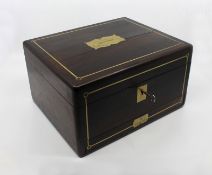 Early 19th c. Brass Inlaid Rosewood Writing Box by William Wilson Edinburgh