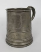 Antique Victorian Pewter Tankard 
