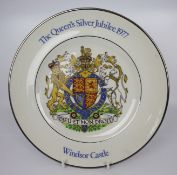 The Queen's Silver Jubilee Windsor Castle Plate Wood & Sons