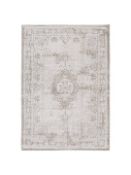 WGR00092 - Louis De Poortere Medallion Rug, Grey, L180 x W120cm.