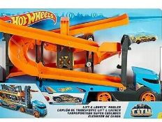 (13D) Mixed Toy Car Lot. To Include 1x Hot Wheels City Lift & Launch Hauler. Approx 17x Mixed Hot W