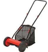 (9B) 3x Sovereign Items. 1x 30cm Push Cylinder Lawnmower GT5614 (No Grass Bag). 2x Garden Roller GR