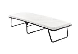 (4J) 1x Jaybe Pioneer Small Single Folding Bed With Foam Free Smart Fibre Mattress RRP £69. (Open: