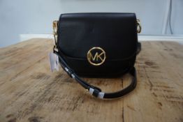 Michael Kors Lillie Small Saddle Crossbody Black