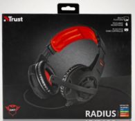 (P1) 5x Trust GXT Radius Console/PC/Mobile Red Gaming Headset RRP £19.99 Each. (Units Have Return