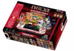 (P1) 2x Items. 1x Evercade Premium Retro Games Console RRP £79.99. 1x Paladone Sega Saturn Smartpho