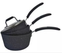 (P) 1x Scoville Never Stick Strong 3 Piece Pan Set RRP £65
